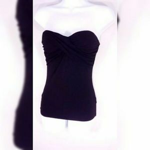White House Black Market Black Strapless Dress